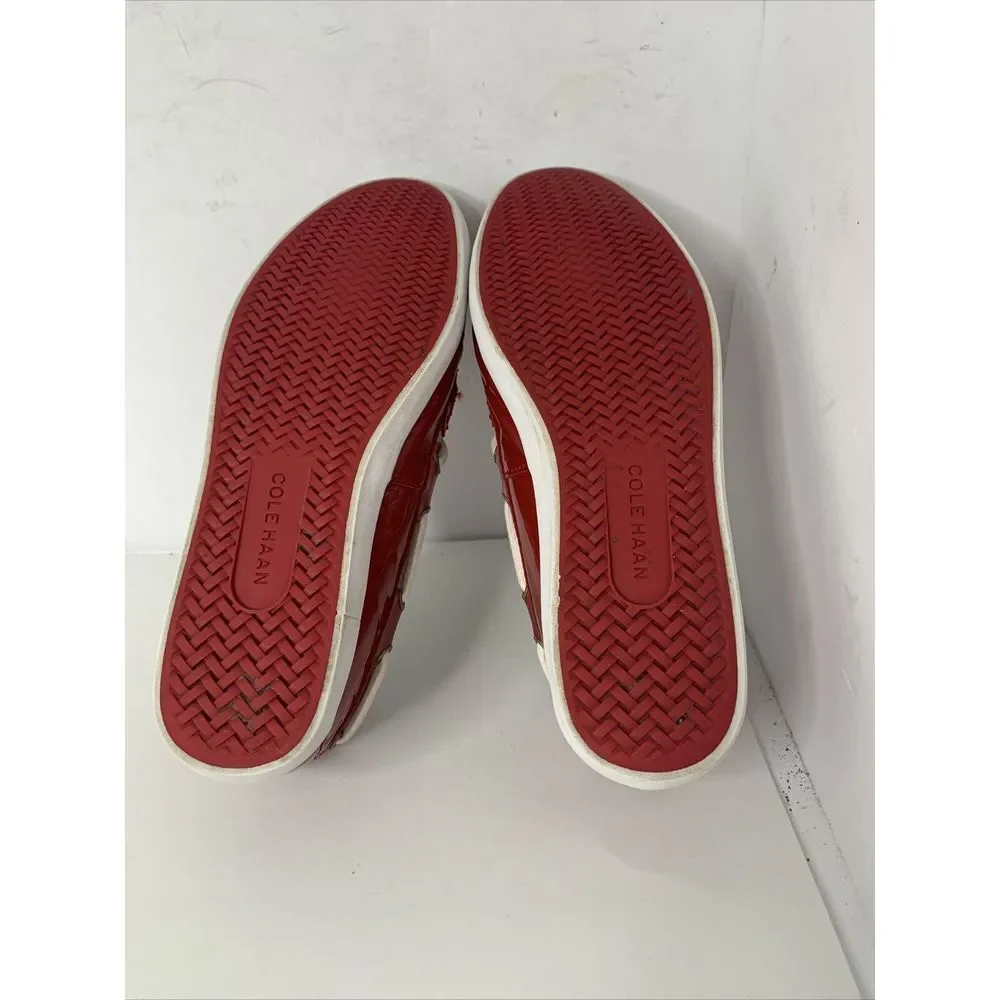 Cole Haan Red Patent Leather Loafers Sz 7.5‎ B